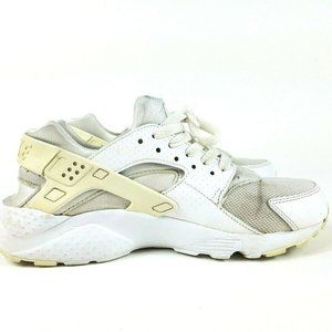 Nike Huarache Running Shoes 654275-110 Youth Size 7 Women 8.5 White Athletic